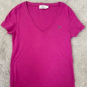 Vineyard Vines Pink Vneck Top